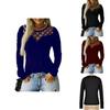 Stylish Women's Hollow Long Sleeve T-shirt For Casual Chic V-neck Pullover Top