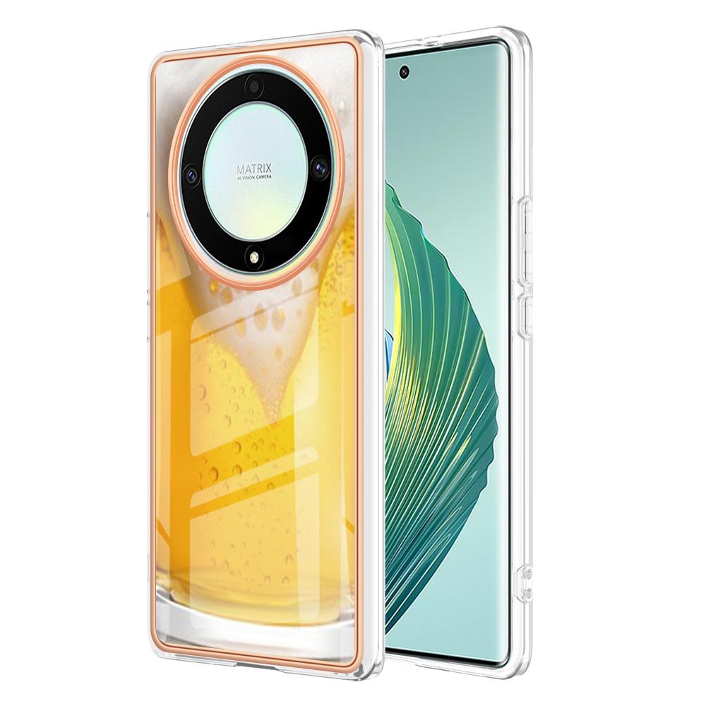 YB IMD Series-19 Style D For Honor X40 5G/X9a 5G/Magic5 Lite 5G IMD Pattern Anti-drop Cover 2.0mm TPU Electroplating Phone Case