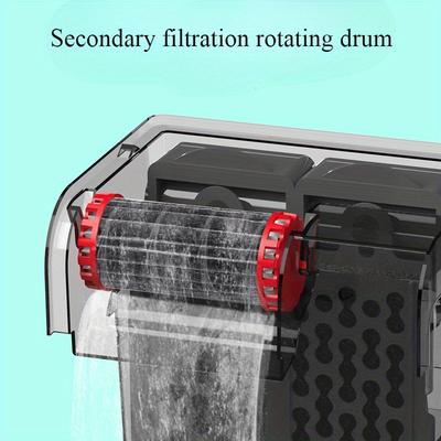 4PCS Wall-Mounted Fish Tank Filter - 3-in-1 Waterfall Purification Circulation System for Turtle Tanks - Small Silent External Forced Filter