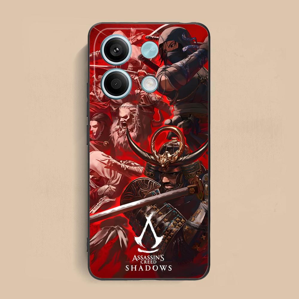 Assassin Shadow Handyhülle für Xiaomi Redmi Note 14 13 12 11 10 9 S A Pro Plus Lite 5G Schwarze Abdeckung Handys Smartphone