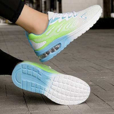 Damen Übergröße Herbst Neue Luftpolsterschuhe Mesh Atmungsaktiv Leicht Bequemer Sneaker Mode Lässig Sport Großes Schuhwerk