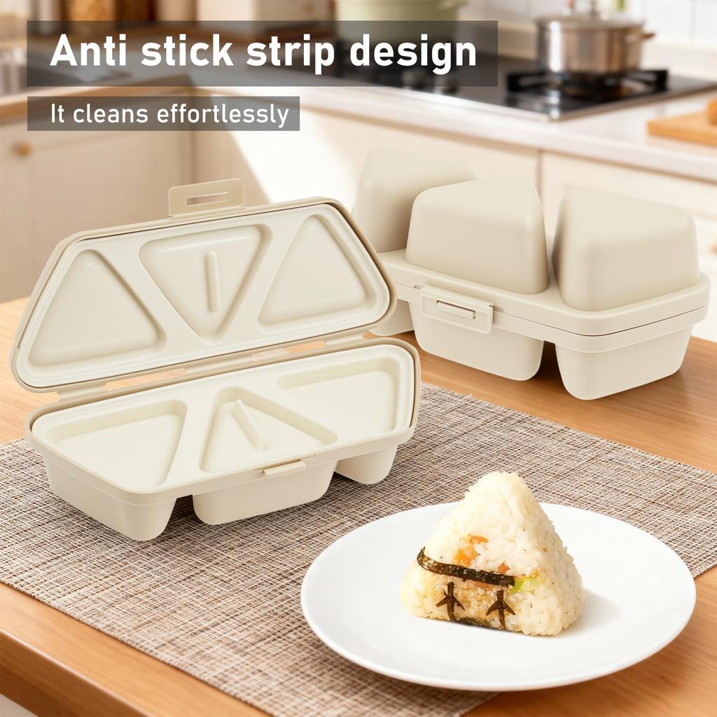 6 In 1 Onigiri Mold Triangle Onigiri Mold Once Quickly Make 6 Sushi Non-stick Rice Ball Maker Kitchen Gadget for Storing Sushi