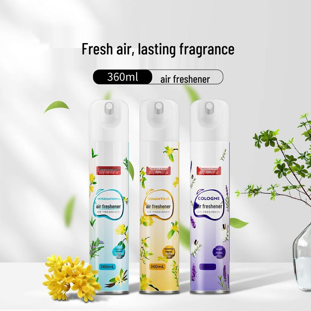 360ml Air Freshener Spray - Long-lasting Aroma for Home, Bedroom, Bathroom, and Odor Removal