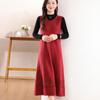Women's Cashmere Dress Qinghe Cashmere 30% Cashmere 70% Wool Autumn and Winter Cashmere Skirt Soft and Warm