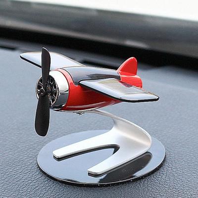 Solar Car Air Freshener Smell In The Styling Solar Airplane Model Center Console Decoration Auto Fragrance Air Fresheners