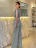 European & American Solid Color Sleeveless Top and High Waist Wide-Leg Pants Two-Piece Women's Set