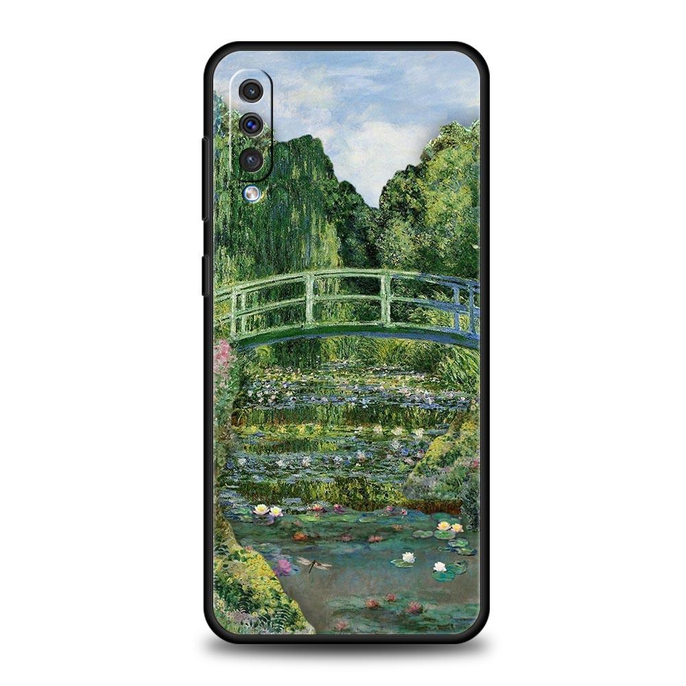 Claude Monet Garden Paint Art Case For Samsung A26 A36 A56 A54 A52 A50 A70 A40 A12 A14 A16 A22 A24 A42 A34 A32 5G A06 5G Cover