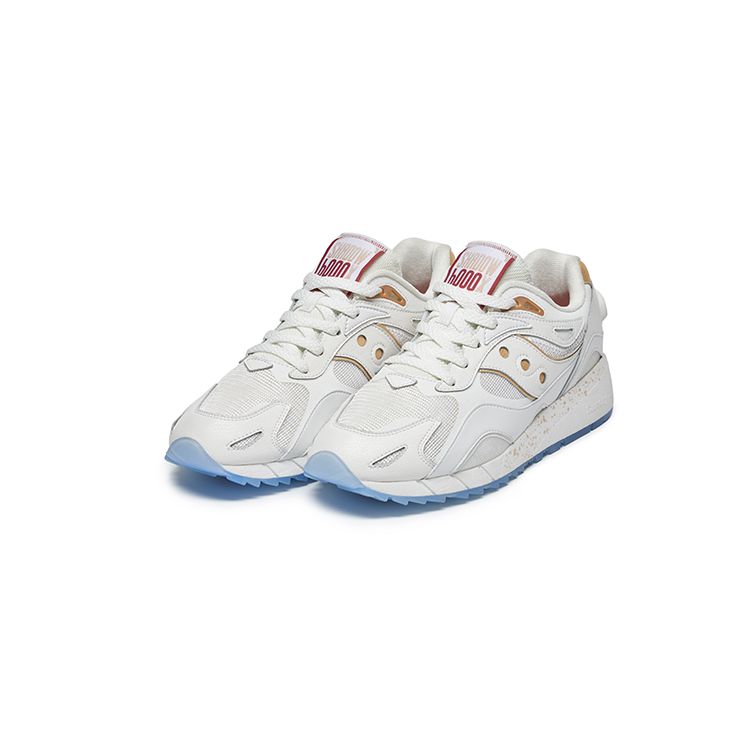 Saucony Shadow 6000 Retro Comfortable Synthetic Leather Durable Low-Top Casual Running Shoes Unisex sneaker White Platinum S79020-1