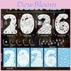 Christmas Deer Static Cling Window Decals With Numbers Snowflake Design For Holiday Party Decor