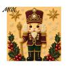 Educational Hands-on Toys Nutcracker Faux Pearl Art Kit, Painting DIY Kit with Pre-Framed Projects for Seniors Canvas, 3D Christmas Wall Craft Adults,