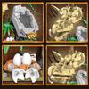 non-toxic 2 in 1 Fossil Dinosaurs MOC Building Blocks Animals Aseemby Models Toys For Kids Halloween Christmas Gifts Desktop Decorations