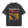 Nouveau dans Hauts & T-shirts Homme T-shirt Bandes Rock Alice in Chains Lavage Saleté Vintage Manches Courtes Col Rond T-shirt Y2k