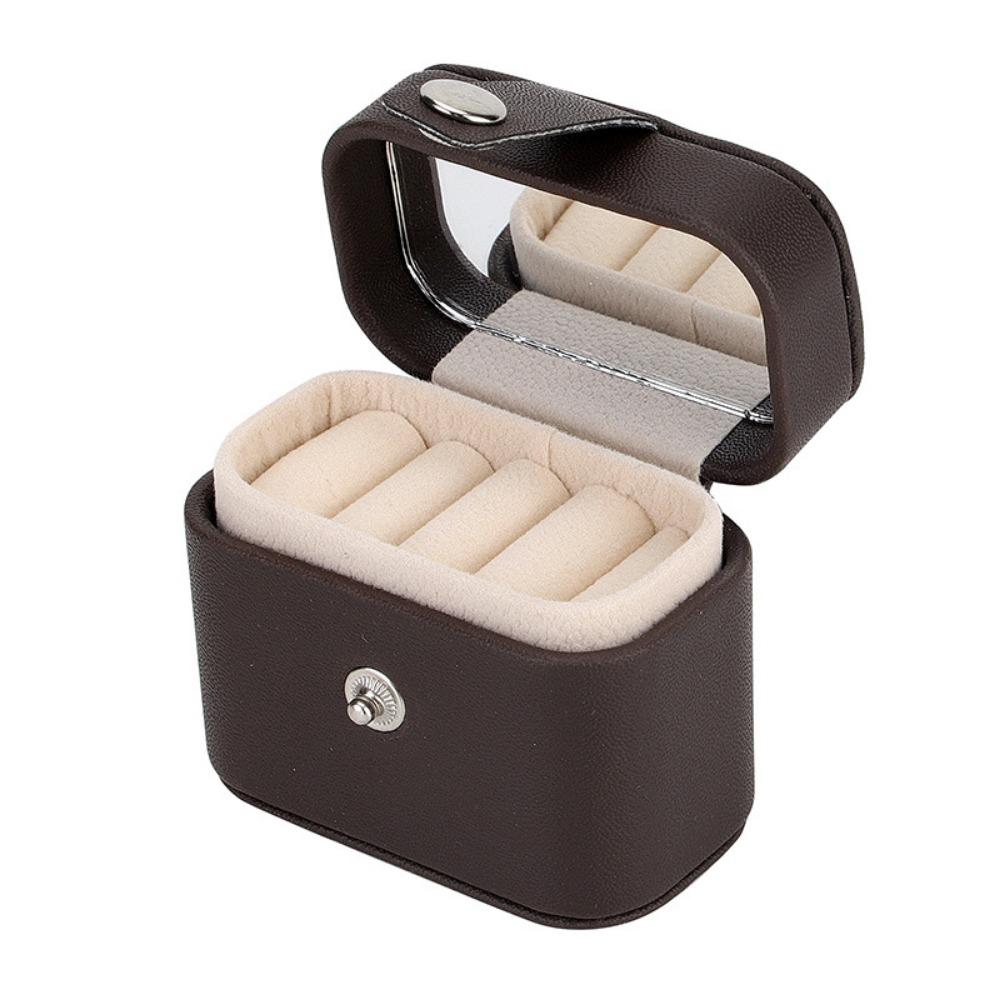 PU Leather Jewelry Storage Case Mini Earrings Storage Display Case  Women Rings