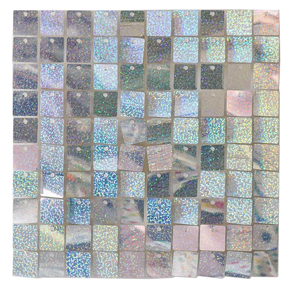 Square Shiny Snap-Lock Wind-Driven Sequin Panels for Background Wall Decoration