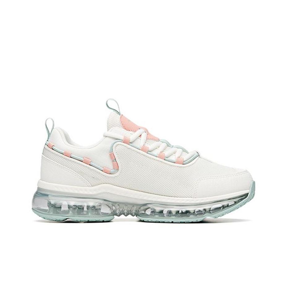 Anta Shock Absorbing Non-Slip Durable Low-Top Running Shoes Women Sneakers White Green 922035505-1