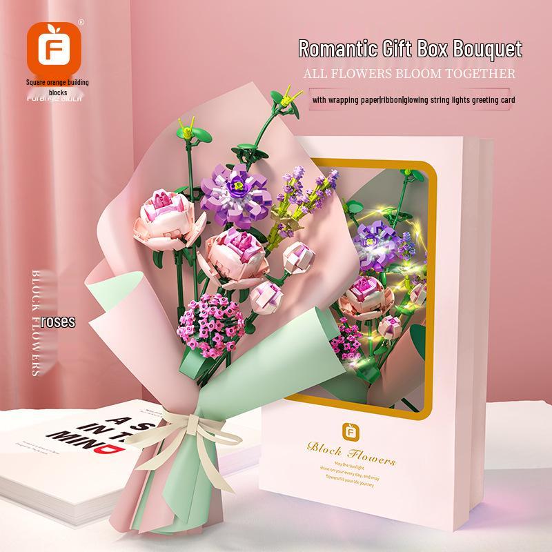 

FC8307 Floral Building Blocks: Romantic Gift for Female Friends or Teachers