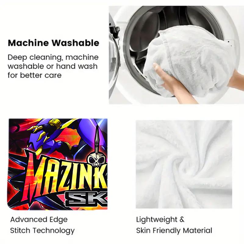 Mazinger Z 2D Flat Pattern Flannel Blanket High quality All Seasons Warmth and Comfort Perfect for Christmas Gifts.MMT0918559