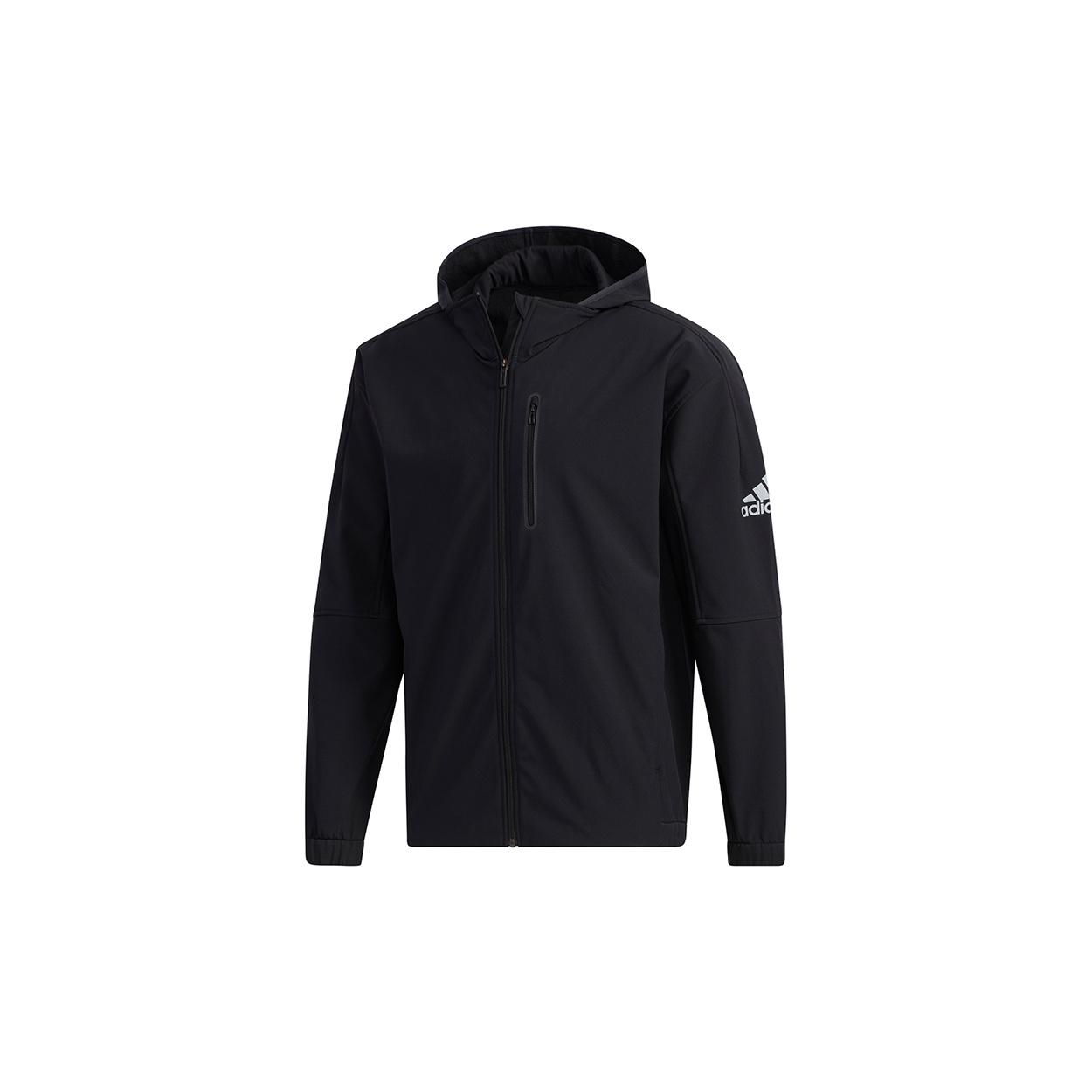 adidas M Mh Wrm Wd Jkt Solid Color Fleece Lined Stay Warm Hooded Jacket Black Men s GE0408 XS