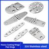 Multiple Styles Heavy Casting Hinge 316 Stainless Steel Flat Hinge 4 /5/ 6 Holes Casting Hinge for Boat Hardware 3