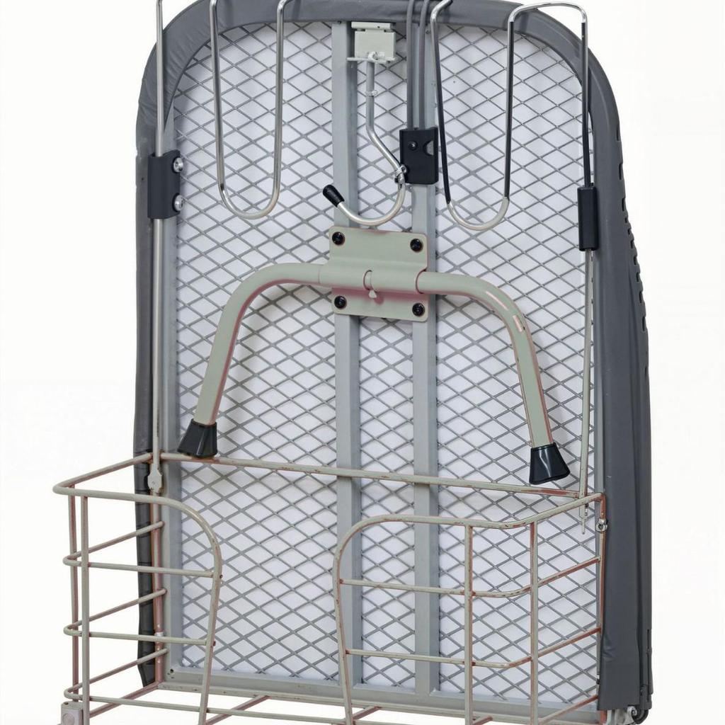 Enhanced Non-Slip Folding Ironing Board with Storage Basket