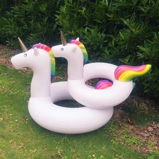 Inflatable Rainbow Water Float Ride-on Swimming Pool Lounger Beach Raft