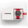 WENGER SEAFORCE Quartz Analog Watch with Stainless Steel Case Black Ice Red Silicone 200m Water Black Men's (316L)