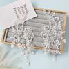 White Bead Embroidery Sequins Flower Embroidery Cloth Sticker Hollow Clothing Accessories Wedding Dress Lace Accessories Decoration