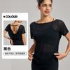 Summer new sports blouse women's thin drape meat-covering yoga blouse sexy back fitness top