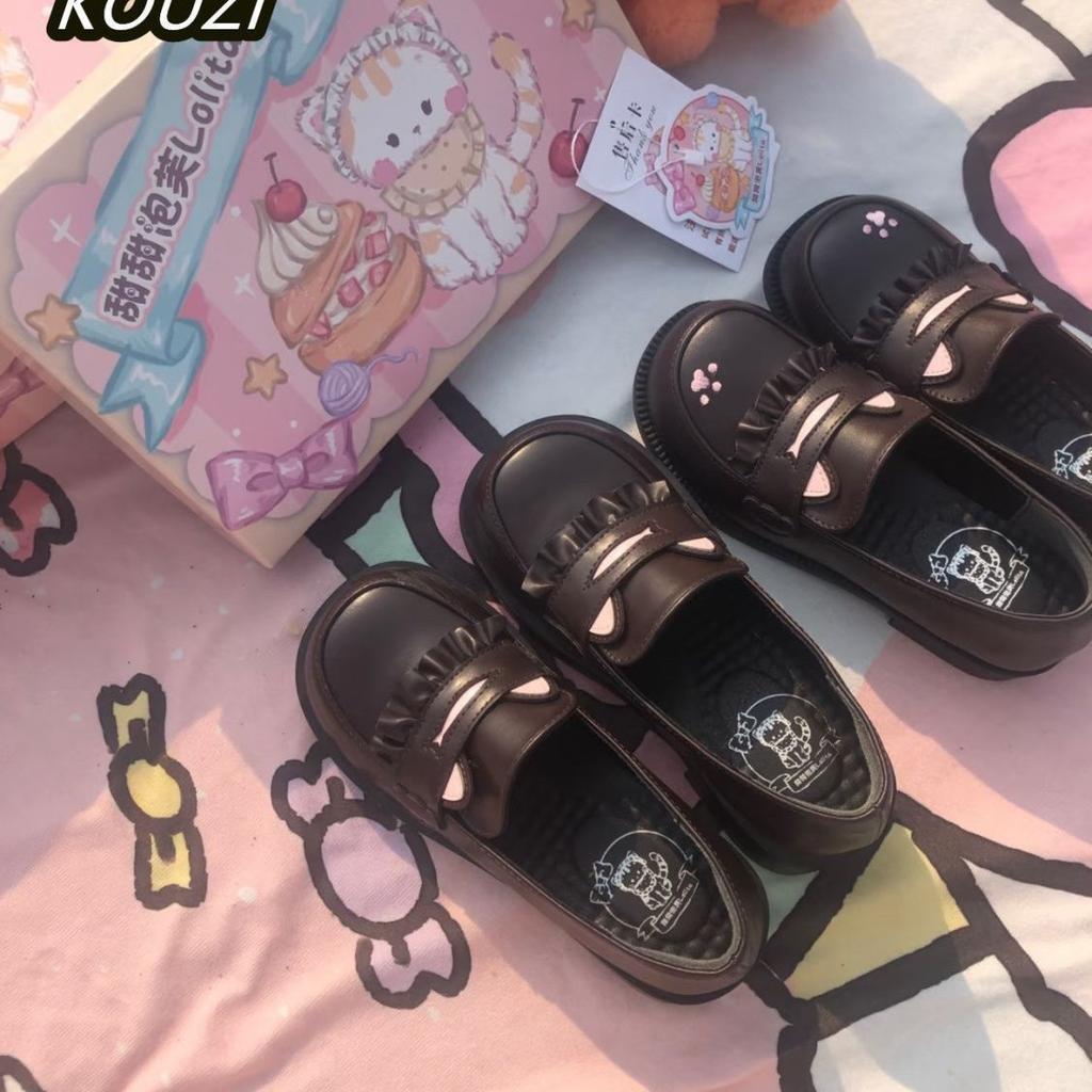 Cat college princess small leather shoes are original and original platform heightening round head JK uniform shoes super soft Lolita
