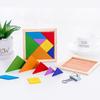 1 Set Wooden Blocks Puzzle Brain Teasers Toy Tangram Jigsaw Intelligence Colorful 3D Russian Blocks Montessori Educational Toys