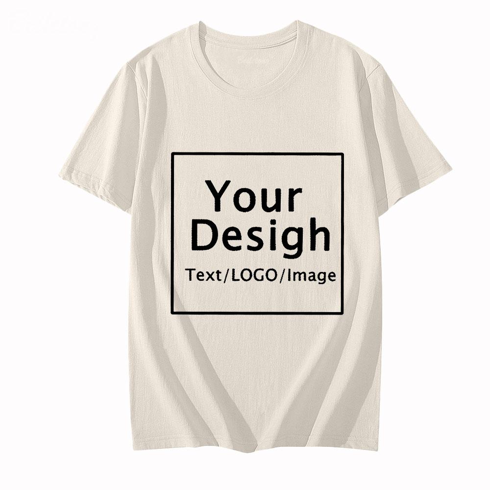 Customer Design T Shirts DIY02 Logo Image Print T-shirt 100% Cotton Short Sleeve Men Women Casual Clothing Vintage Tshirt