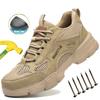 Men Safety Shoes Steel Toe Sneaker Breathable Work Safety Boots Man Puncture Proof Work Shoes Anti-Smash Construction Work Shoes