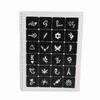 Temporary Tattoos Stencils 204 Patterns Water Resistant Reusable Hollow Out Body Art Stencil for Cosplay