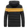 Men Winter Warm Hooded Patchwork Soft for Windproof Soft Coat  Jacket