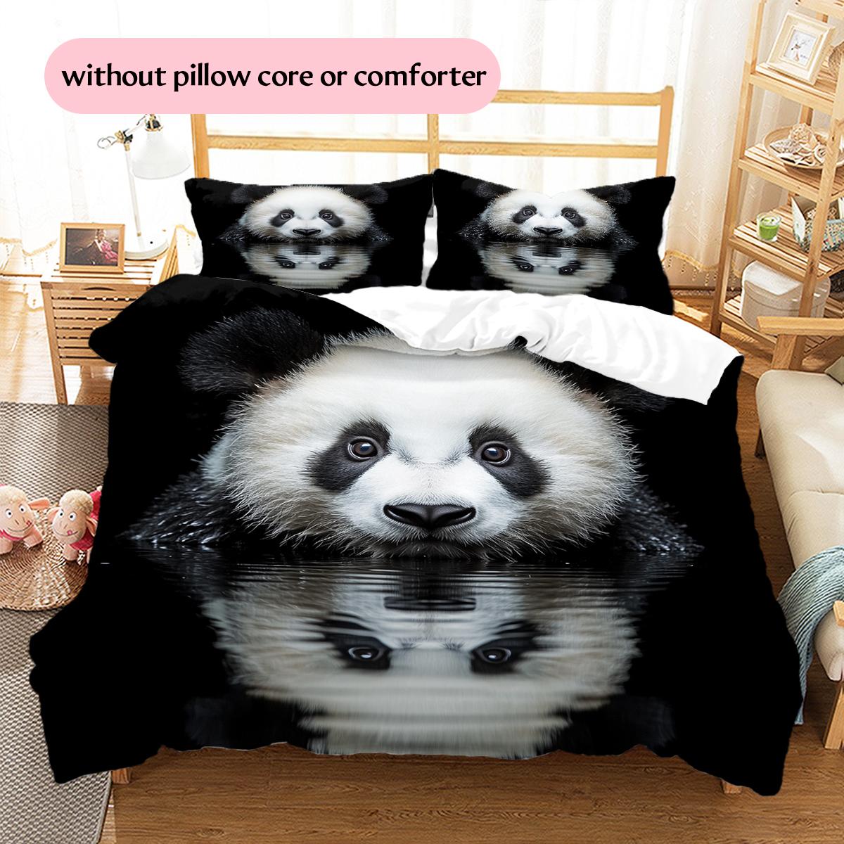 

Panda Close-up Pattern Bedding Home Decoration Birthday Gift (1 * duvet cover + 2 * pillowcase, without core) 135x200cm