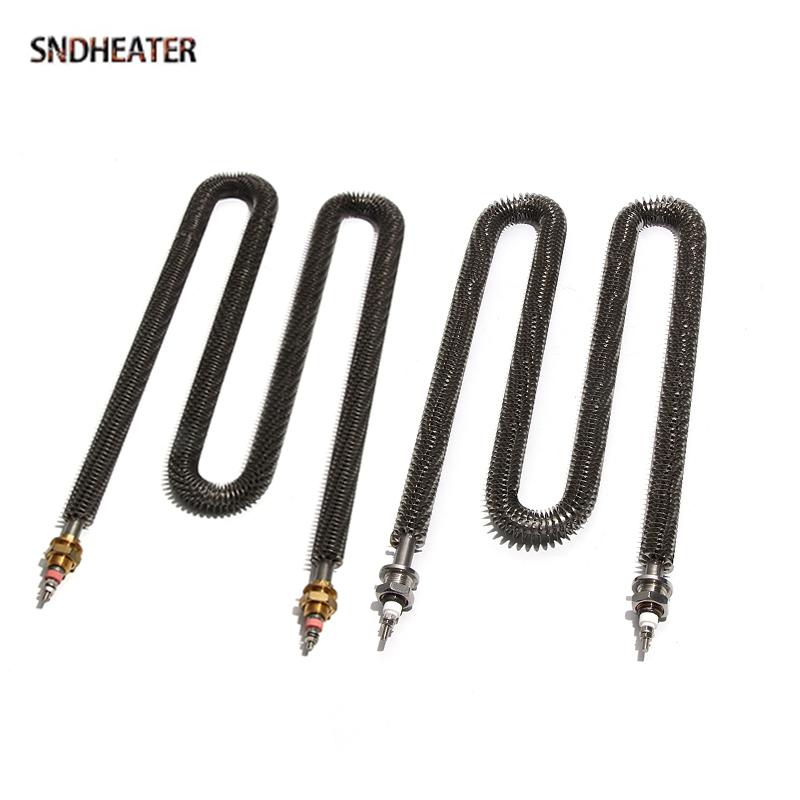 SNDHEATER Vzduchem sušený trubkový žebrovaný rychloohřívací kanál M18*25 110V 220V 1,5KW 2KW 2,5KW 3KW 3,5KW Větrací ohřívač pro chov zvířat