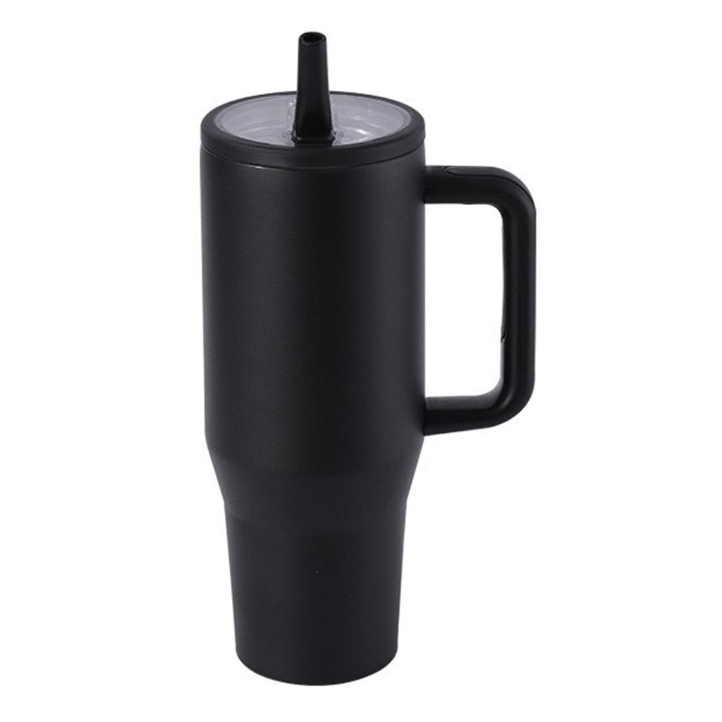 40oz Thermal Mug With Handle Insulated Long Straw Tumbler With Lids 304 Stainless Steel Coffee Tumbler Termos Cup for Travel Mug