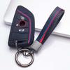 Silicone Car Key Case Cover with Keychain Compatible for BMW X1 X2 X3 X4 X5 X6 X7 1 2 3 4 5 6 7 Series G20 G30 G11 F15 F16 F48