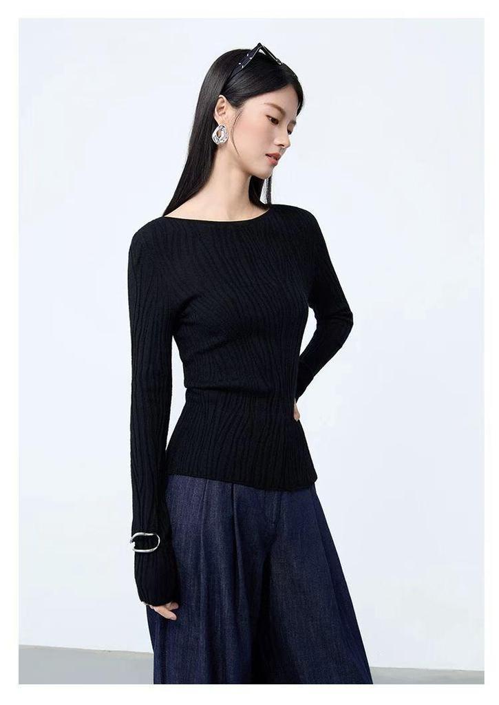 Yangtze Water Wave 100% Pure Wool Women's Seamless Knitted Sweater - Autumn/Winter Edition
