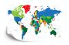 Photomural World Map Washable Fleece 368x254
