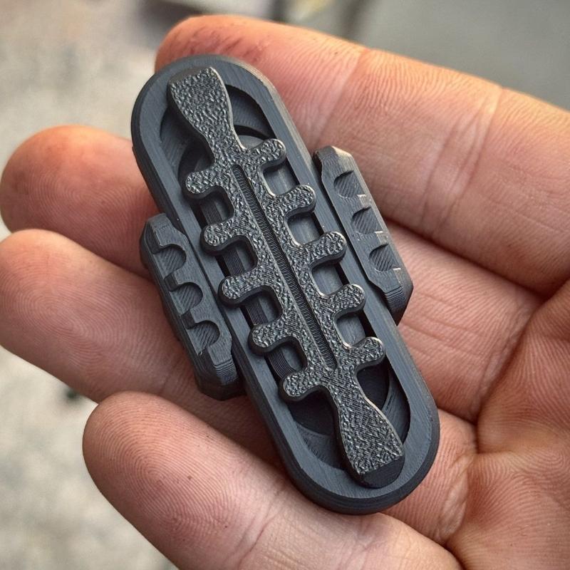 3D Print Exoskeleton Edc Fidget Spinner Magnetic Paragraph Push Card Mechanical Haptic Slider Decompression Fingertip Desk Toy