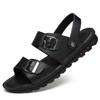 Mens sandals Fashion Summer Outdoors Men's Sandals breathable genuine leather Personality Slip on Large Size Casual Sandals men
