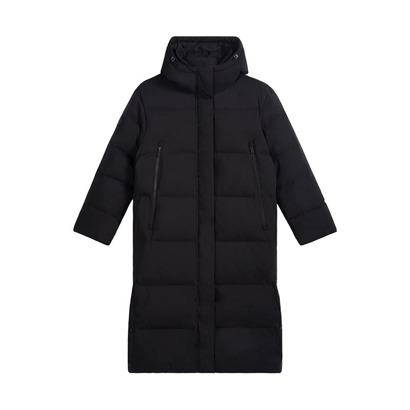 Li Ning Down Jackets Women s Black Hooded Thickened AYMV712-1 XL
