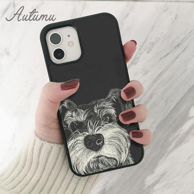 

Чехол для телефона Schnauzer для iPhone 11 12 13 14 Pro Max mini X XR XS SE 2020 5 6S 7 8 Plus Samsung Galaxy S21 S22 Cover shell Samsung S22ultra