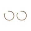 Silver Needle Full Diamond Geometric Circle Earrings, Niche Fashion Temperament Earrings, European and American Retro Exaggerated Earrings for Women