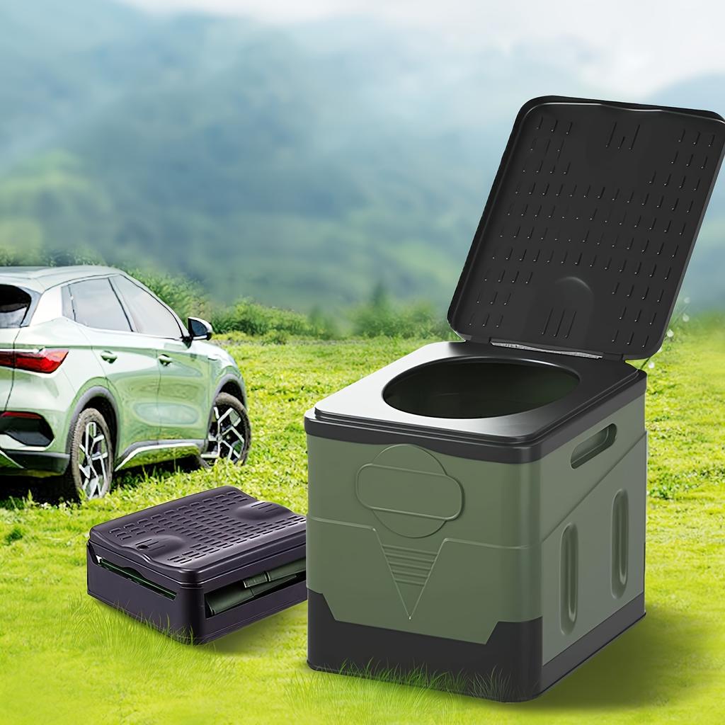 Tragbare Campingtoilette Faltbare Camping-Reise-Toilette Zusammenklappbares tragbares Töpfchen für Camping Roadtrips Notfall-Autonutzung