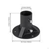Round Post Floor Flange Powder Coated Anchor Reinforced with Set Screws for