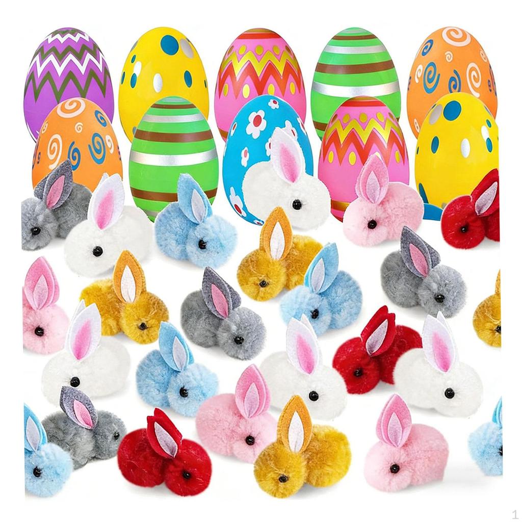 Easter Egg Filled Basket Stuffers Decorative Cute Colorful Eggs Party Favor for Kids School