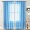 1pc Modern Solid Colour Sheer Curtain, Curtains for Living Room, Bedroom, Home Decoration, French Window Screen with Rod Pocket