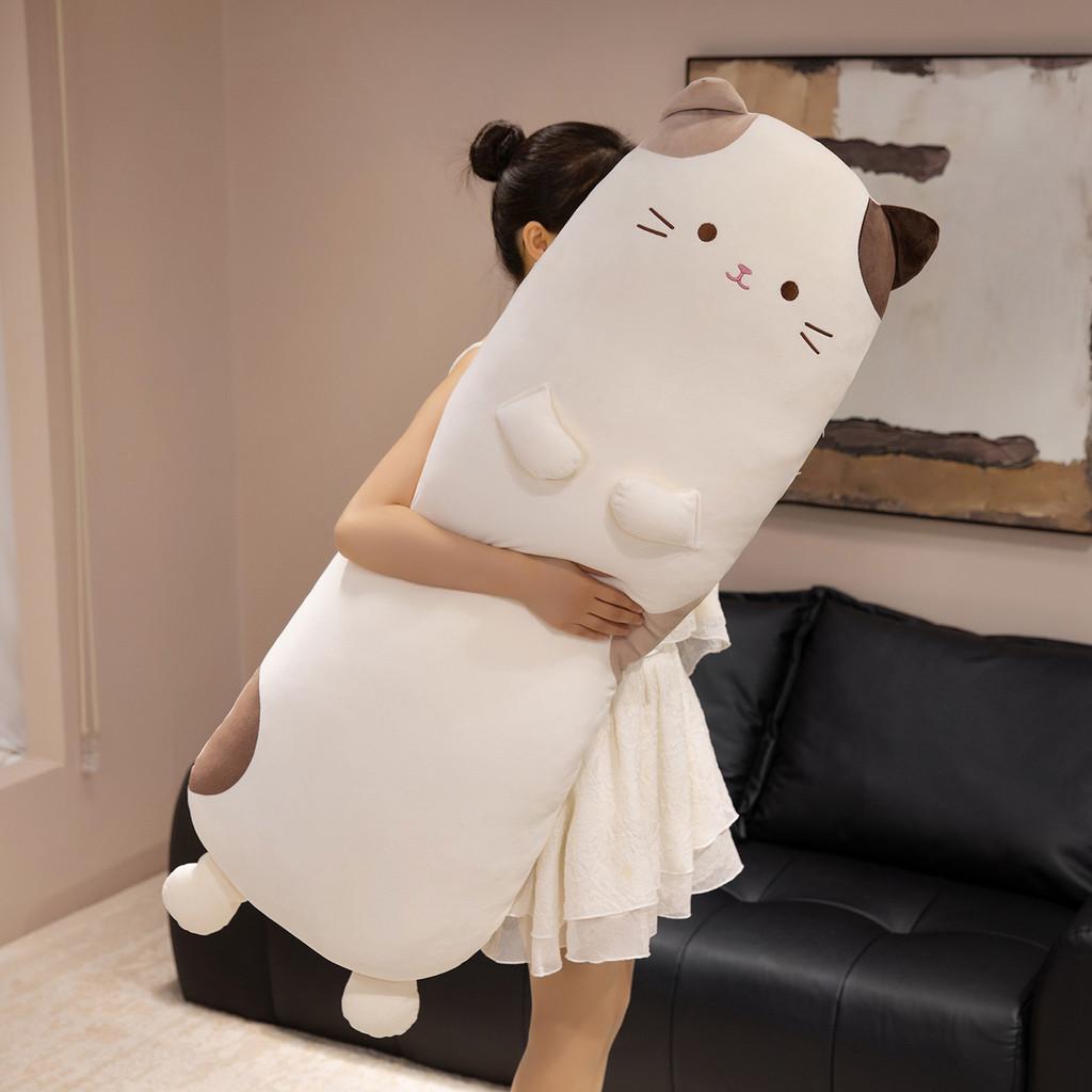 Plush Threecolor Cat Throw Pillow With Pp Cotton Filling For Home Decor Lounge Comfort